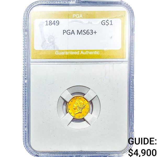 1849 Rare Gold Dollar PGA MS63+
