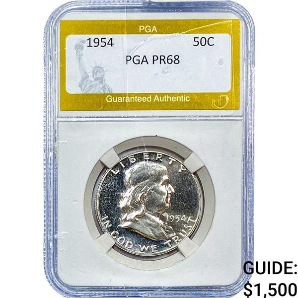 1954 Franklin Half Dollar PGA PR68
