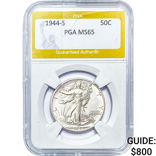 1944-S Walking Liberty Half Dollar PGA MS65