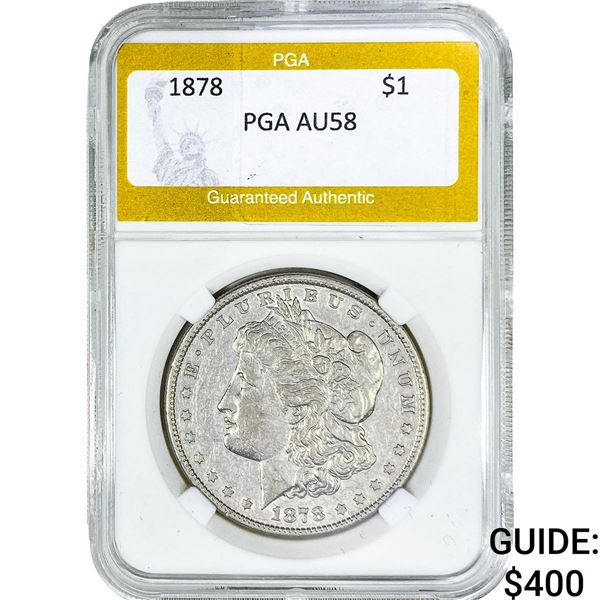 1878 Morgan Silver Dollar PGA AU58
