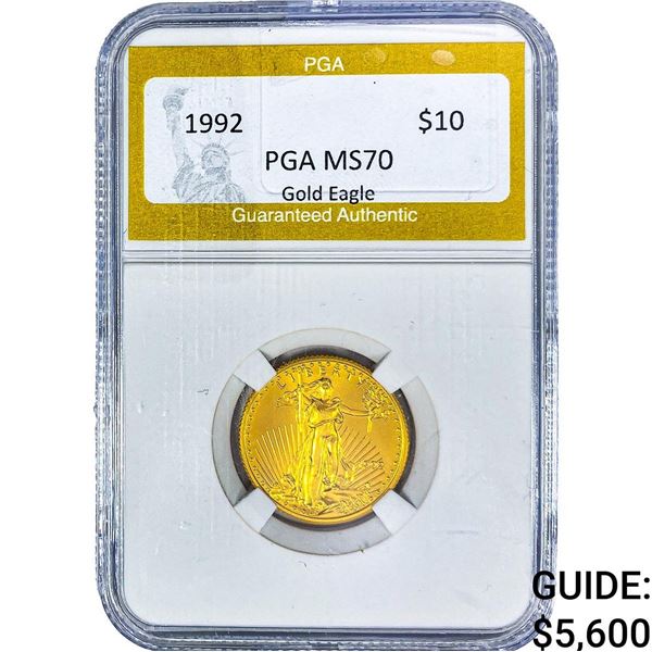 1992 $10 Gold American Eagle 1/4oz PGA MS70