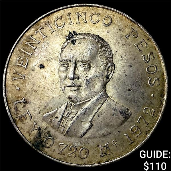 1972 Mexico Silver 25 Pesos CHOICE BU
