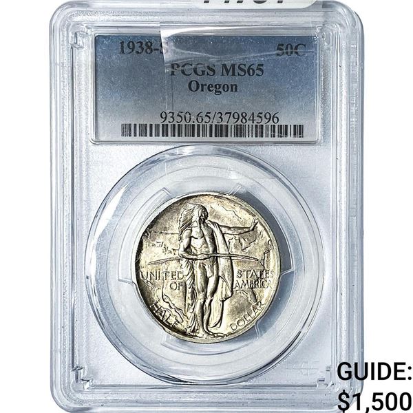 1938-S Oregon Trail Half Dollar PCGS MS65