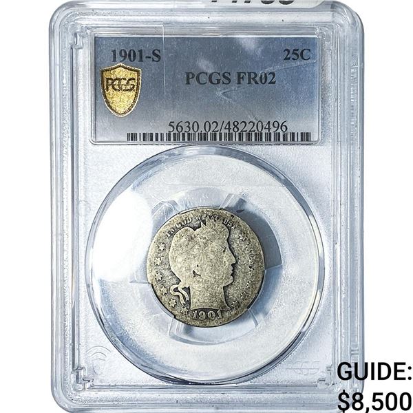 1901-S Barber Quarter PCGS FR02