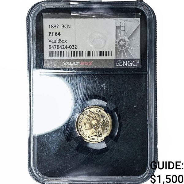 1882 Nickel Three Cent NGC PF64