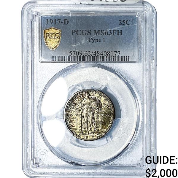 1917-D Standing Liberty Quarter PCGS MS63 FH Type 1