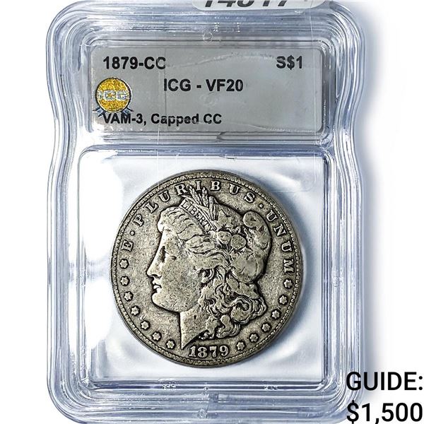 1879-CC Morgan Silver Dollar ICG VF20