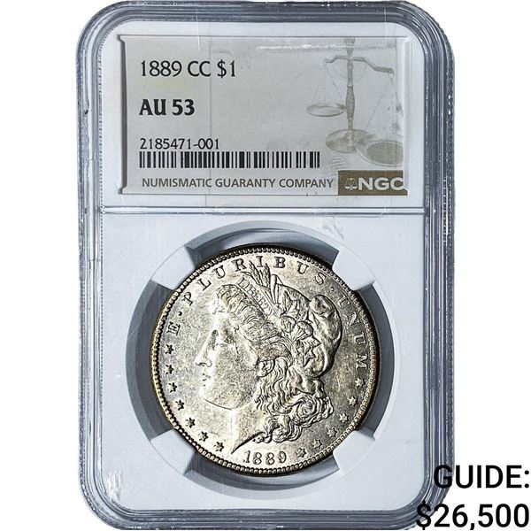 1889-CC Morgan Silver Dollar NGC AU53