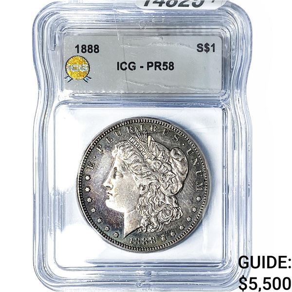 1888 Morgan Silver Dollar ICG PR58