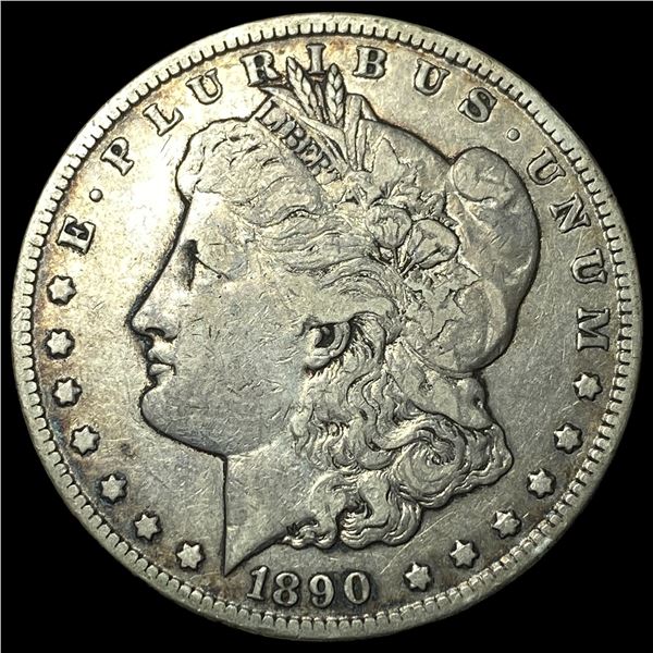 1890-CC Silver Morgan Dollar NEARLY  UNCIRCULATED