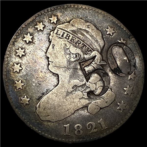 1821 Capped Bust Quarter NEARLY UNCIRCULATED