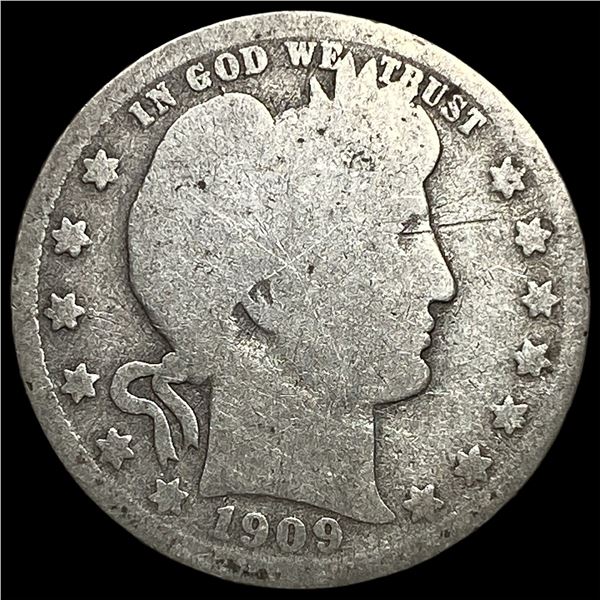 1909-O Silver Barber Quarter LIGHTLY  CIRCULATED