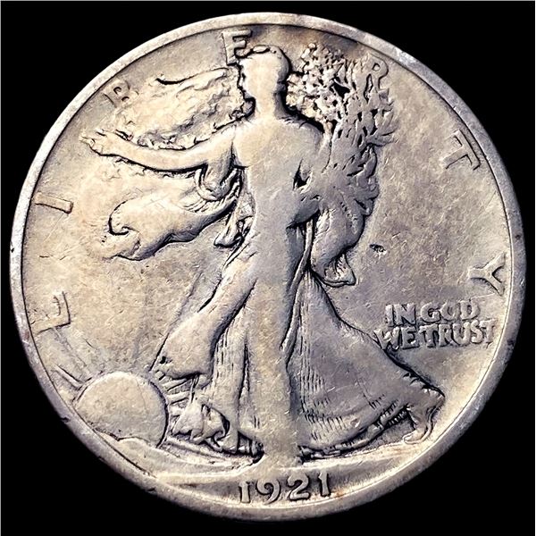 1921-D Silver Walking Liberty Half Dollar NICELY CIRCULATED