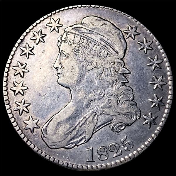 1825 Capped Bust Half Dollar NEARLY UNCIRCULATED
