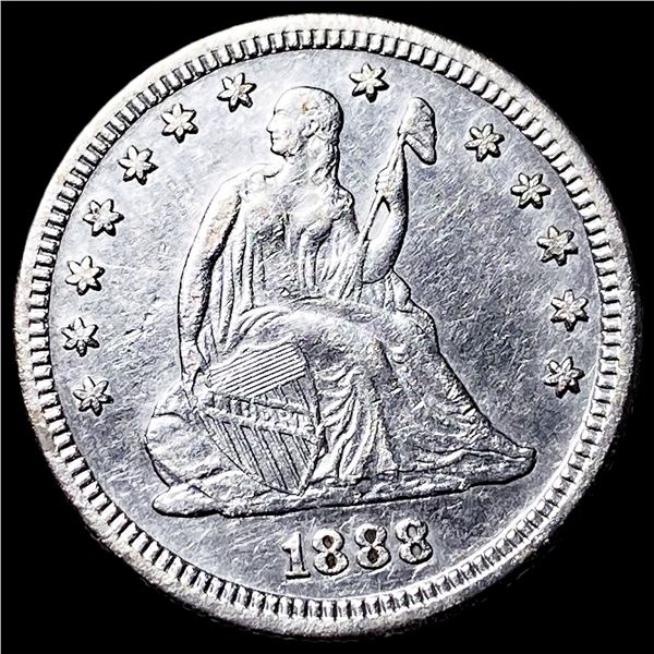 1888-S Silver Seated Liberty Quarter CLOSELY UNCIRCULATED