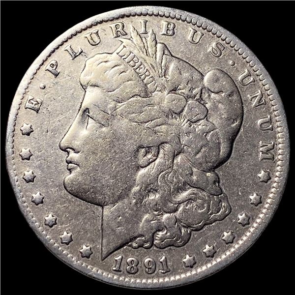 1891-CC Silver Morgan Dollar LIGHTLY CIRCULATED