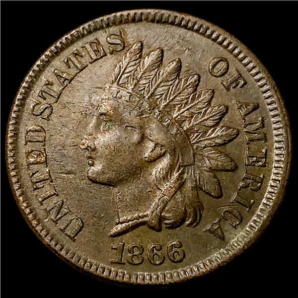 1866 Indian Head Cent NEARLY UNCIRCULATED