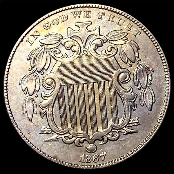 1867 Shield Nickel CHOICE AU
