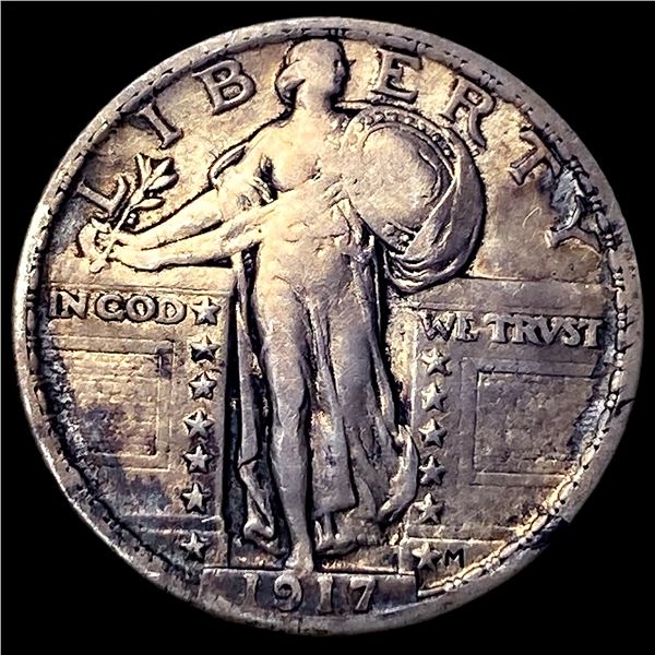 1917 Type 2 Standing Liberty Quarter ABOUT UNCIRCULATED