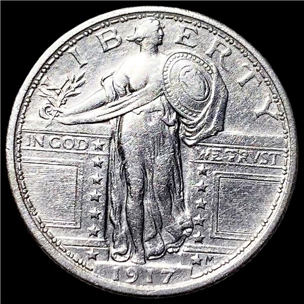 1917 Type 1 Standing Liberty Quarter NEARLY UNCIRCULATED