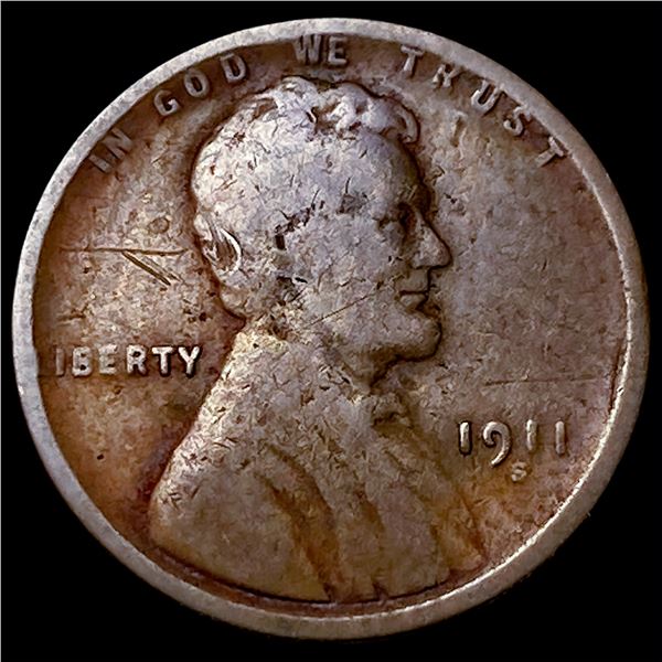1911-S Lincoln Wheat Cent NICELY CIRCULATED