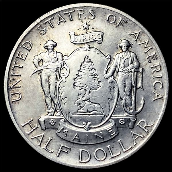 1920 Silver Maine Centennial Half Dollar CLOSELY UNCIRCULATED
