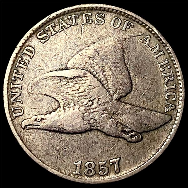 1857 Flying Eagle Cent ABOUT UNCIRCULATED