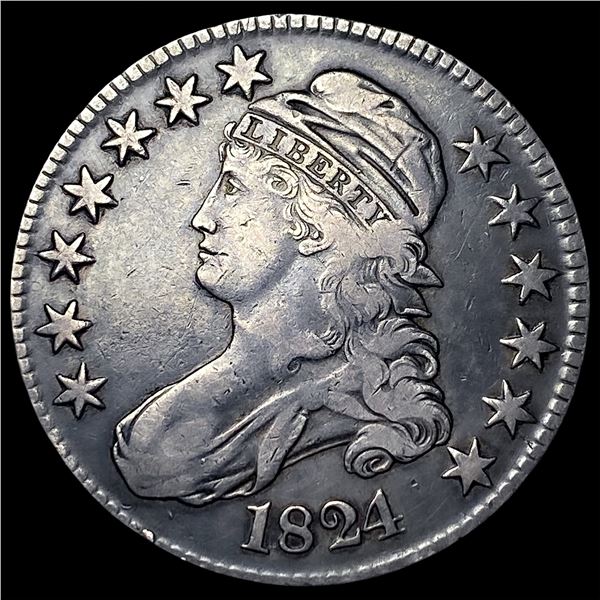 1824 Capped Bust Half Dollar ABOUT UNCIRCULATED