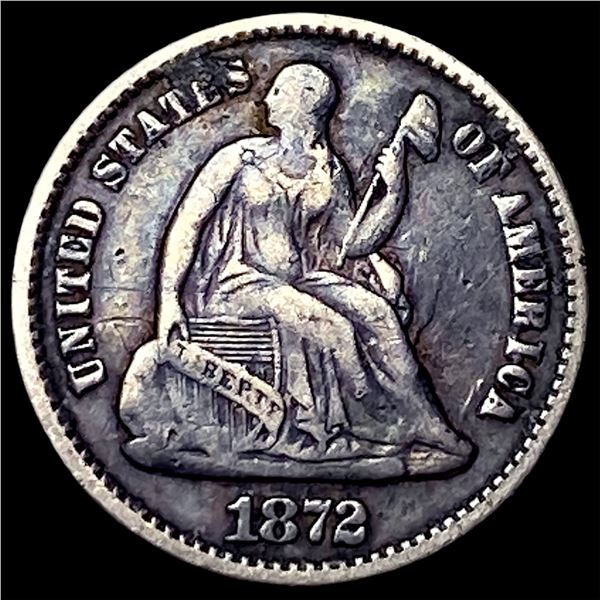 1872 Seated Liberty Half Dime ABOUT UNCIRCULATED