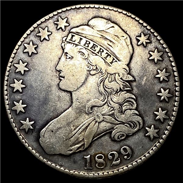 1829 Capped Bust Half Dollar NEARLY UNCIRCULATED