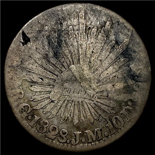 1893-Mo J.M. Silver 10 Centavos Mexico NICELY CIRCULATED