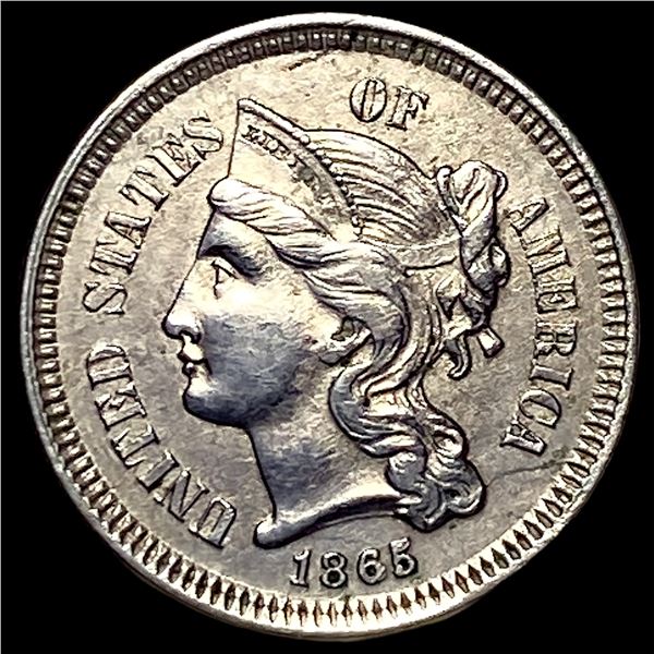 1865 Nickel Three-Cent Piece CLOSELY UNCIRCULATED