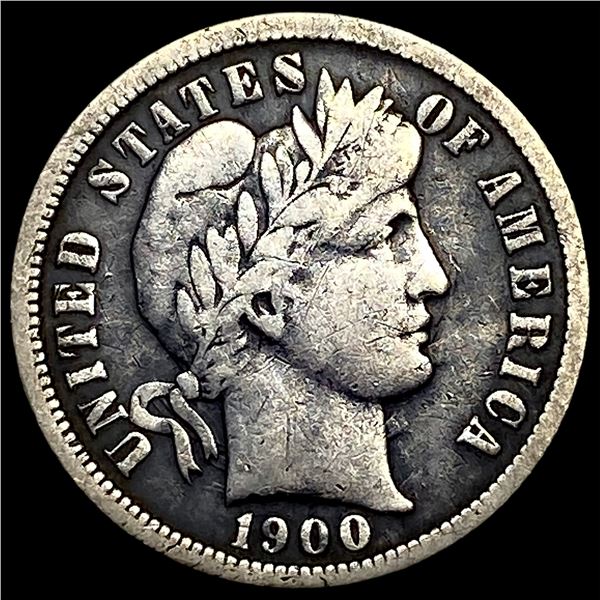 1900-O Silver Barber Dime LIGHTLY CIRCULATED