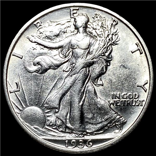 1936-S Silver Walking Liberty Half Dollar CLOSELY UNCIRCULATED