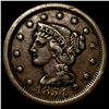 Image 1 : 1854 Braided Hair Large Cent NEARLY UNCIRCULATED