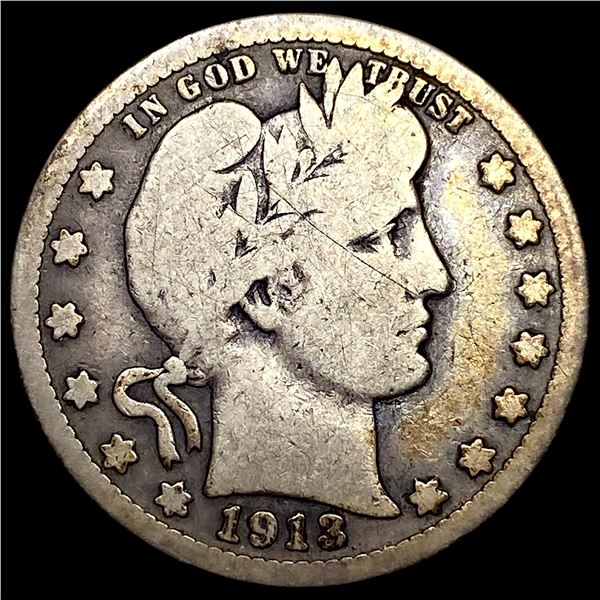 1913 Barber Quarter NICELY CIRCULATED