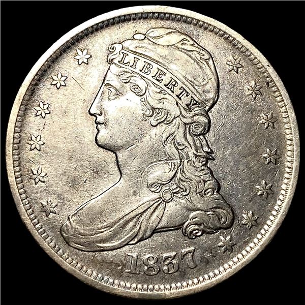 1837 Capped Bust Half Dollar NEARLY UNCIRCULATED
