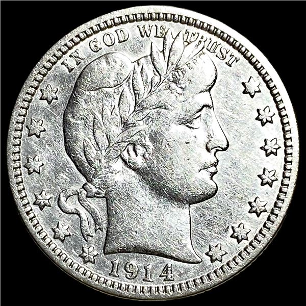 1914-D Barber Silver Quarter NEARLY UNCIRCULATED
