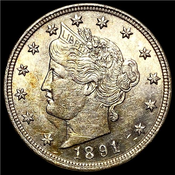 1891 Liberty Head Nickel CHOICE AU