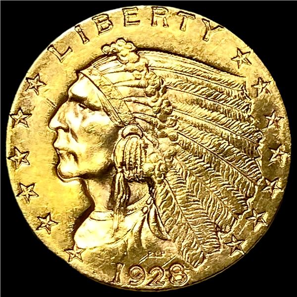 1928 Indian Head Gold $2.50 Quarter Eagle UNCIRCULATED