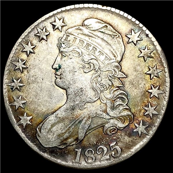 1825 Capped Bust Half Dollar ABOUT UNCIRCULATED