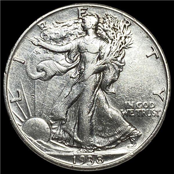 1938-D Silver Walking Liberty Half Dollar  CLOSELY UNCIRCULATED