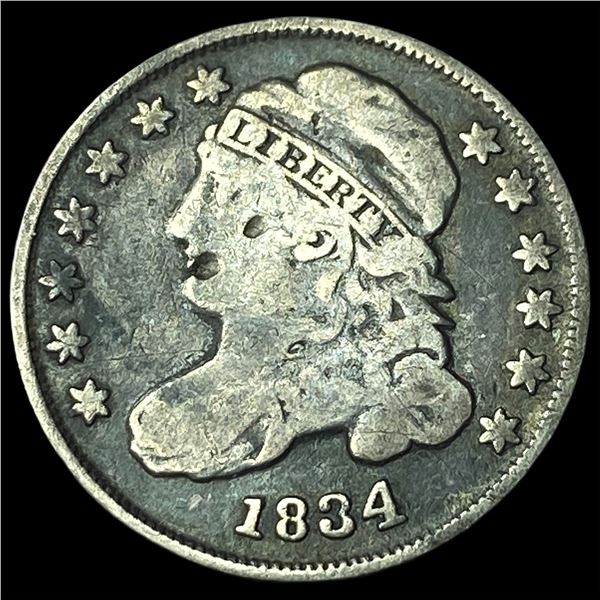 1834 Capped Bust Dime LIGHTLY CIRCULATED