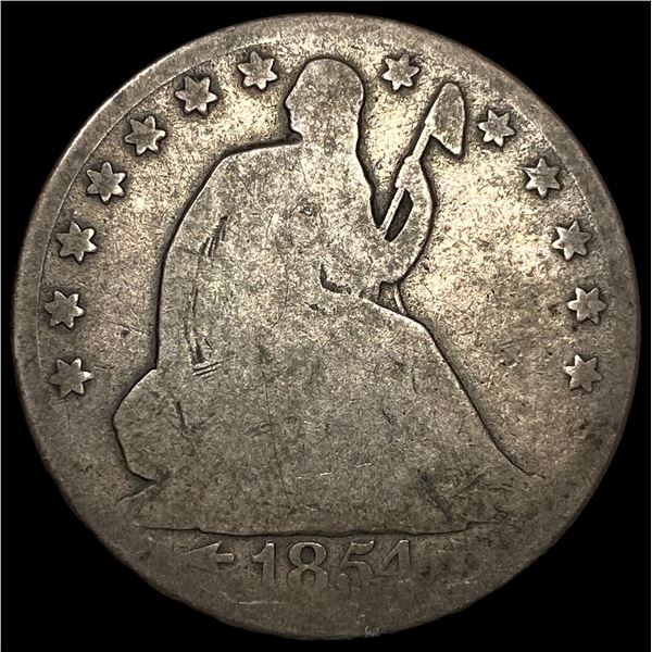 1854-O Arrows Seated Liberty Half Dollar  NICELY CIRCULATED