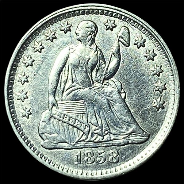 1858 Silver Seated Liberty Half Dime  UNCIRCULATED