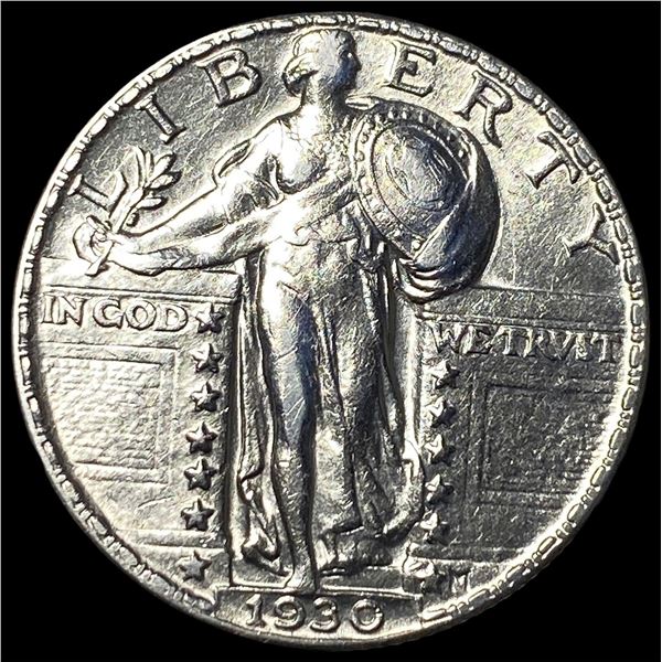 1930 Silver Standing Liberty Quarter CHOICE  AU