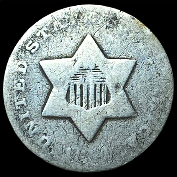 1851-O Silver Three-Cent Piece NICELY CIRCULATED