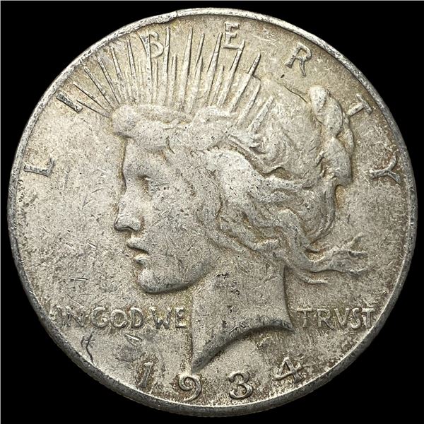 1934-S Peace Silver Dollar NEARLY  UNCIRCULATED