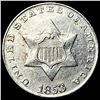 Image 1 : 1853 Silver Three-Cent Piece NEARLY  UNCIRCULATED