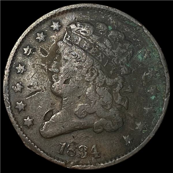 1834 Classic Head Half Cent CLOSELY  UNCIRCULATED